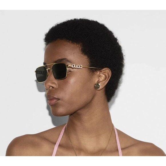NEW GUCCI SUNGLASSES GOLD UNISEX EYEWEAR GUCCI GG1804S 001 main image 6